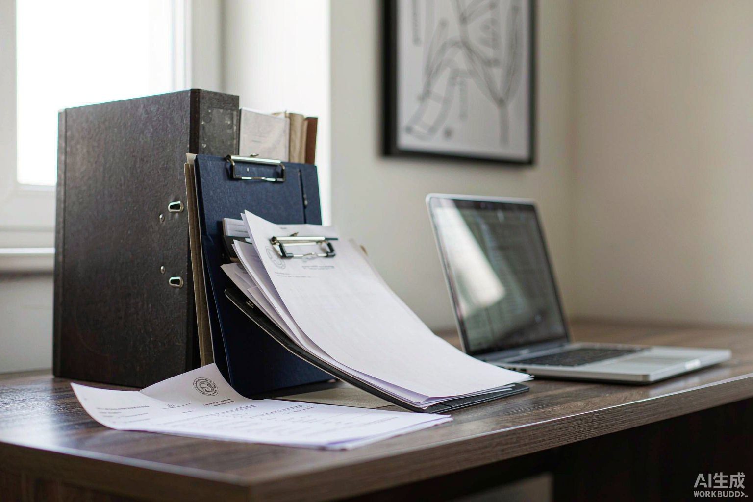 Waste transfer notes, duty of care records and reporting spreadsheets on a desk in a UK office